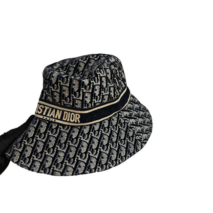 Used DIOR Oblique Oblique Hat Navy