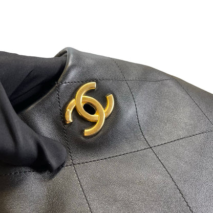 Used CHANEL Quilted Hobo Bag Hobo Bag Black Gold Hardware