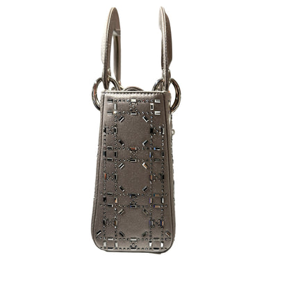 Used DIOR Mini Lady Dior Handbag Silver