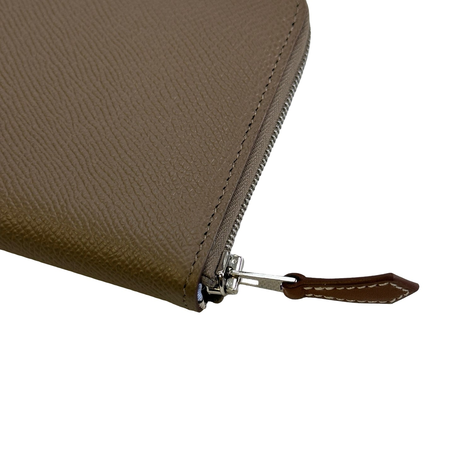Brand New HERMES Epsom Silk Silk'In Compact Wallet Etoupe Multicolor