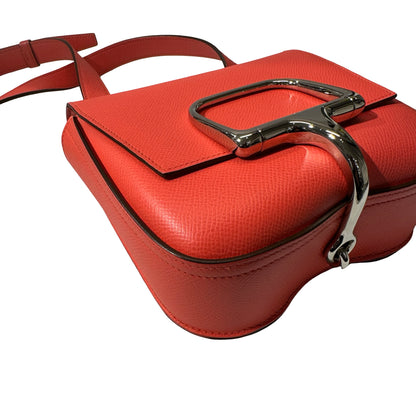 Used HERMÈS Epsom leather MINI DELLA Shoulder Bag 0E Rose Texas