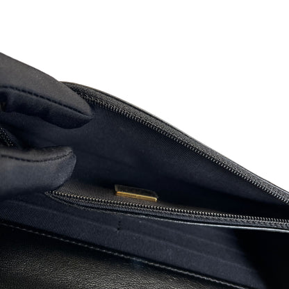 Used CHANEL Matelasse Quilted Lambskin Wallet On Chain Wallet on chain Black Gold