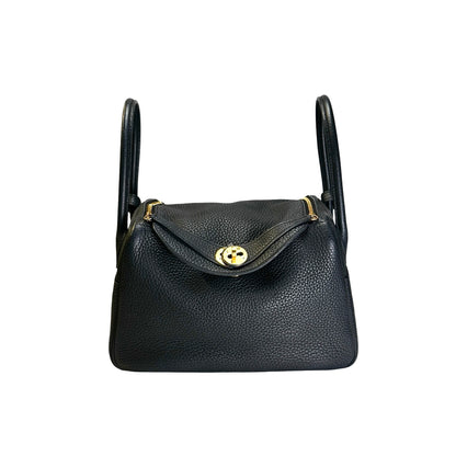 Used HERMES Tc Lindy 26 Shoulder Bag Black Ghw