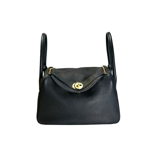 Used HERMES Tc Lindy 26 Shoulder Bag Black Ghw