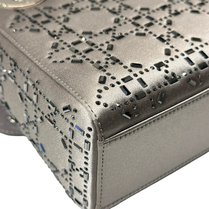Used DIOR Mini Lady Dior Handbag Silver