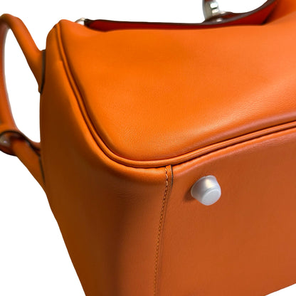 Used HERMES Lindy 26 Crossbody Bag Orange