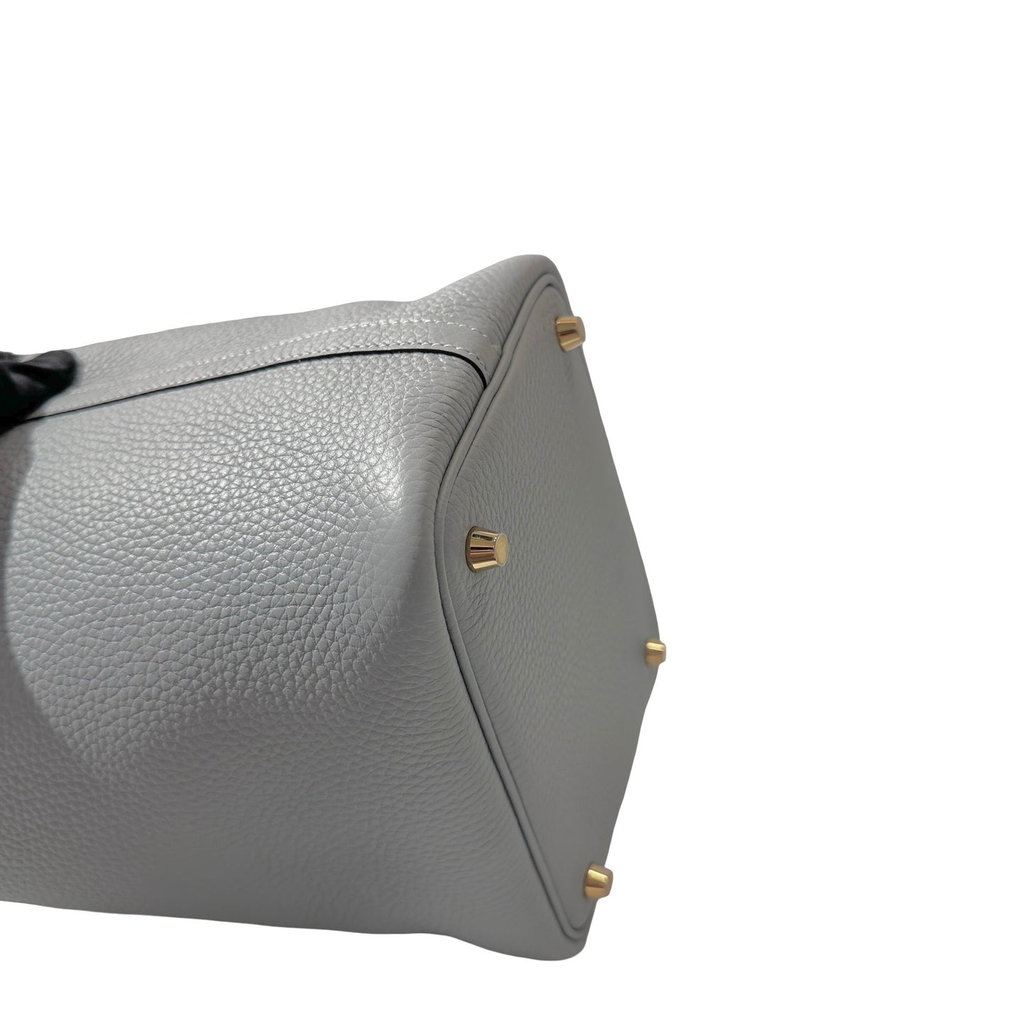 Used HERMÈS Clemence leather Picotin 18 Bucket Bag po gris pantin GHW