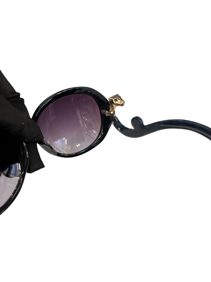 Used CARTIE PVC Sunglasses SUNGLASSES Black Purple