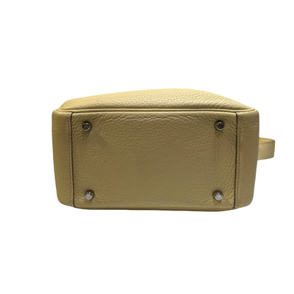 Used HERMÈS Leather Mini Lindy Shoulder Bag YELLOW PHW