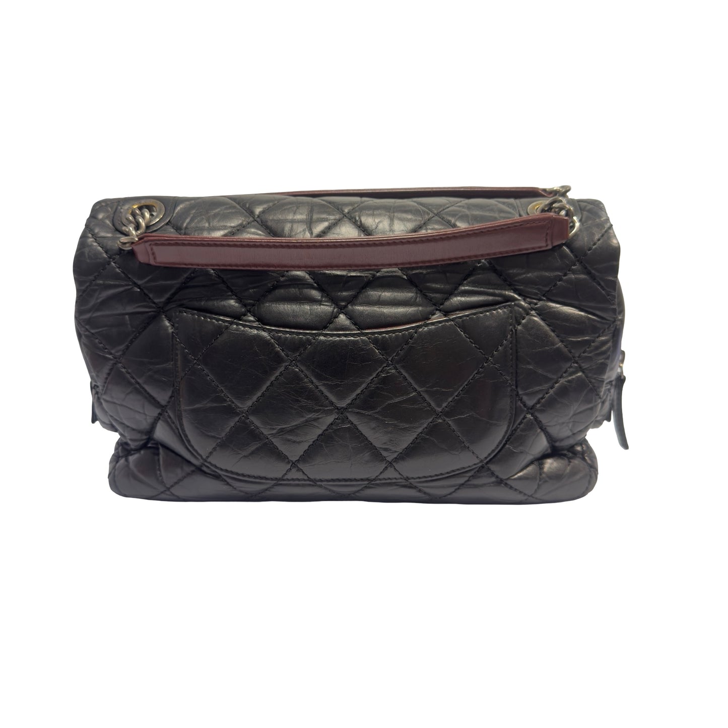Used CHANEL Quilted Calfskin Quilted Calfskin Chain Shoulder Bag Chain Shoulder Bag Black