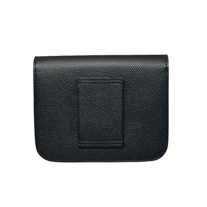 Used HERMÈS Calfskin Leather Constance Slim Cross Body Bag Black GHW