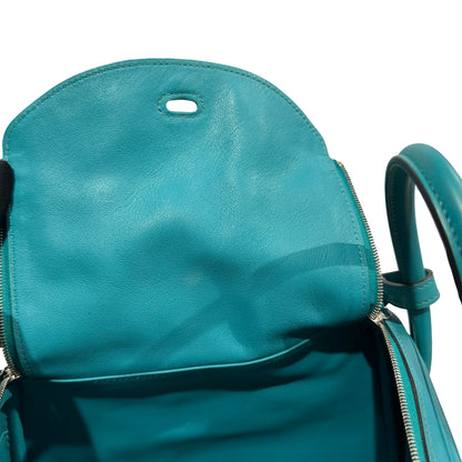 Used HERMES Swift Lindy Handbag Green PHW