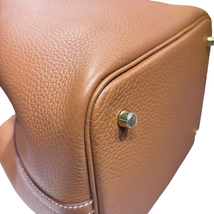 Used HERMÈS TC Picotin 22 Bucket Bag Gold (37) GHW