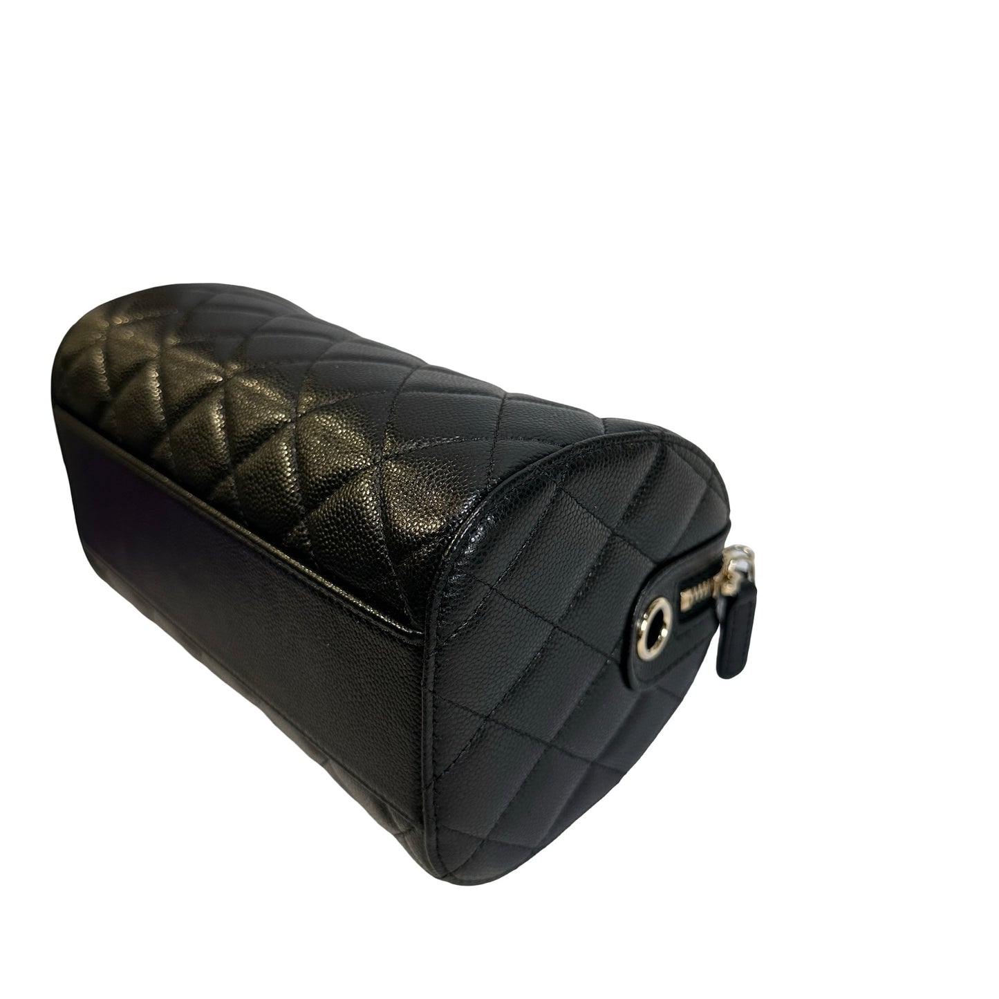 Used CHANEL Quilted Caviar leather Caviar Vanity Case Vanity case Black Gold