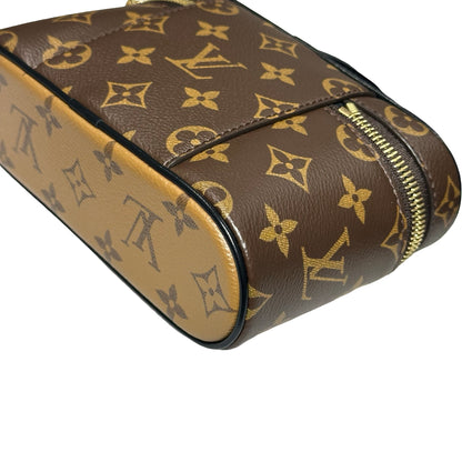 Used LOUIS VUITTON Coated Canvas Monogram Vanity Chain Pouch Two Way Shoulder Bag Brown Black GHW