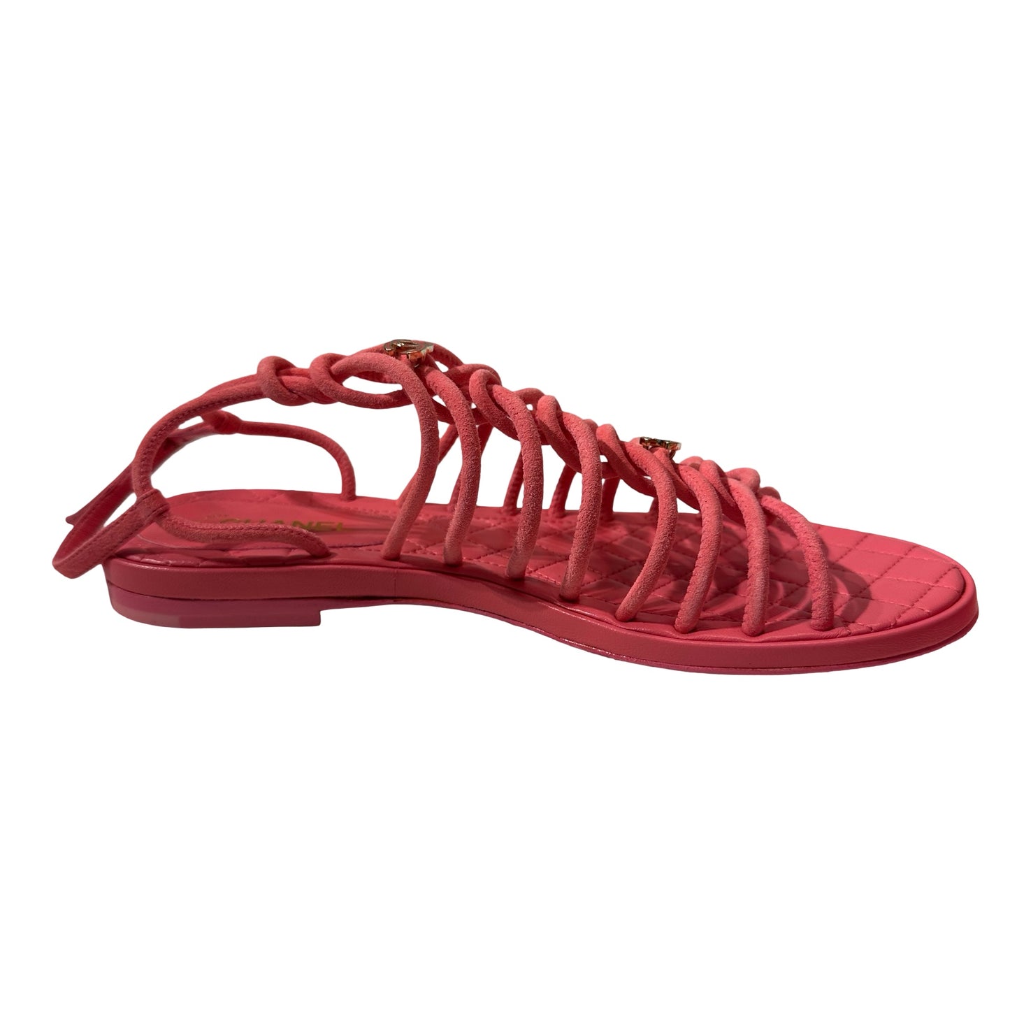Used Chanel Sandals Sandals Pink GHW