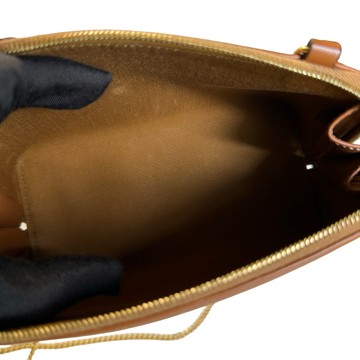 Used CELINE Canvas Cross body bag Brown White GHW