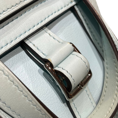 Used HERMÈS Mini Halzan Shoulder Bag Light Blue PHW