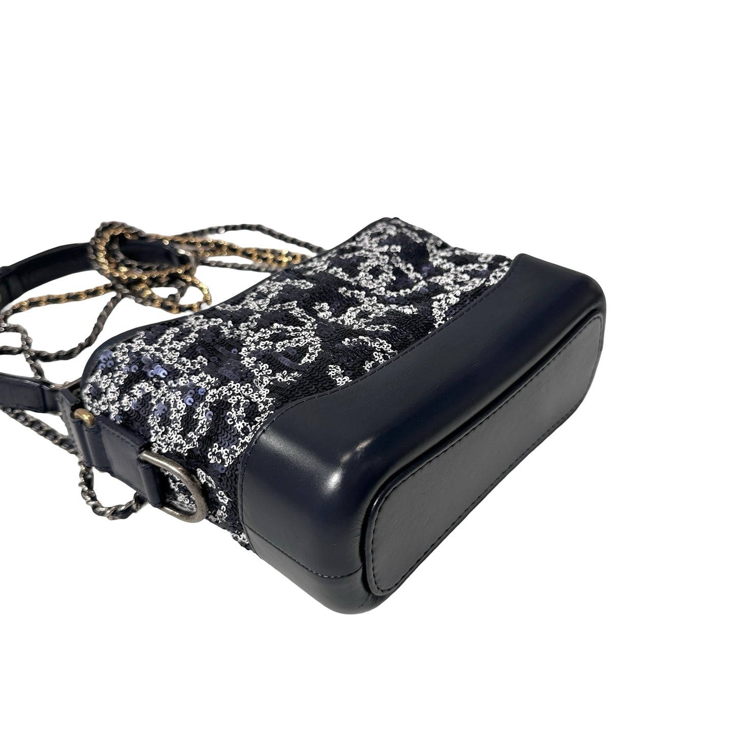 CHANEL Sequins Calfskin Leather Gabrielle small Cross Body Bag