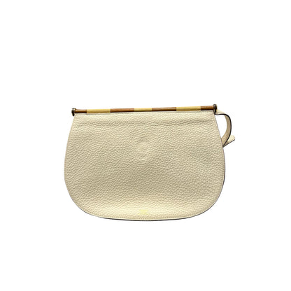 Used HERMÈS SAUT HERMES 25 Shoulder Bag White GHW