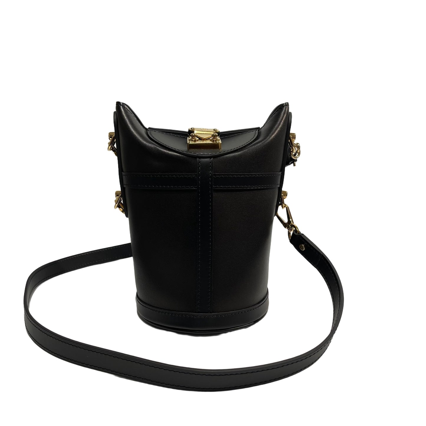 Used LOUIS VUITTON Sac Duffle Clutch Monogram GHW Black