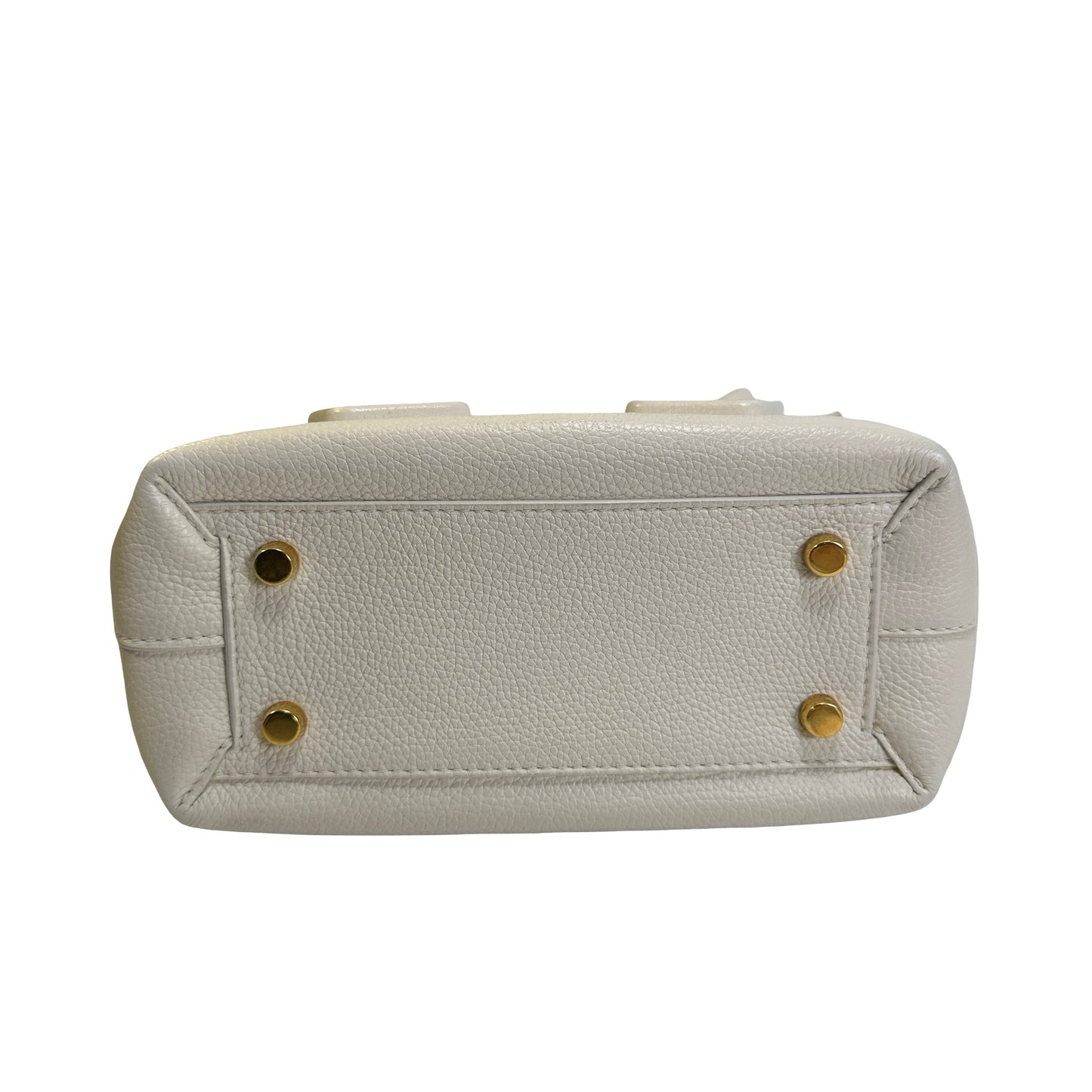 Used BOTTEGA VENETA Intrecciato Arco Handbag White