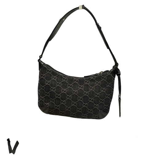 Used GUCCI GG CANVAS Shoulder Shoulder Bag Black PHW