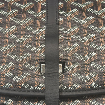 Used GOYARD Canvas SAC BELVEDERE Cross Body Bag Brown Black
