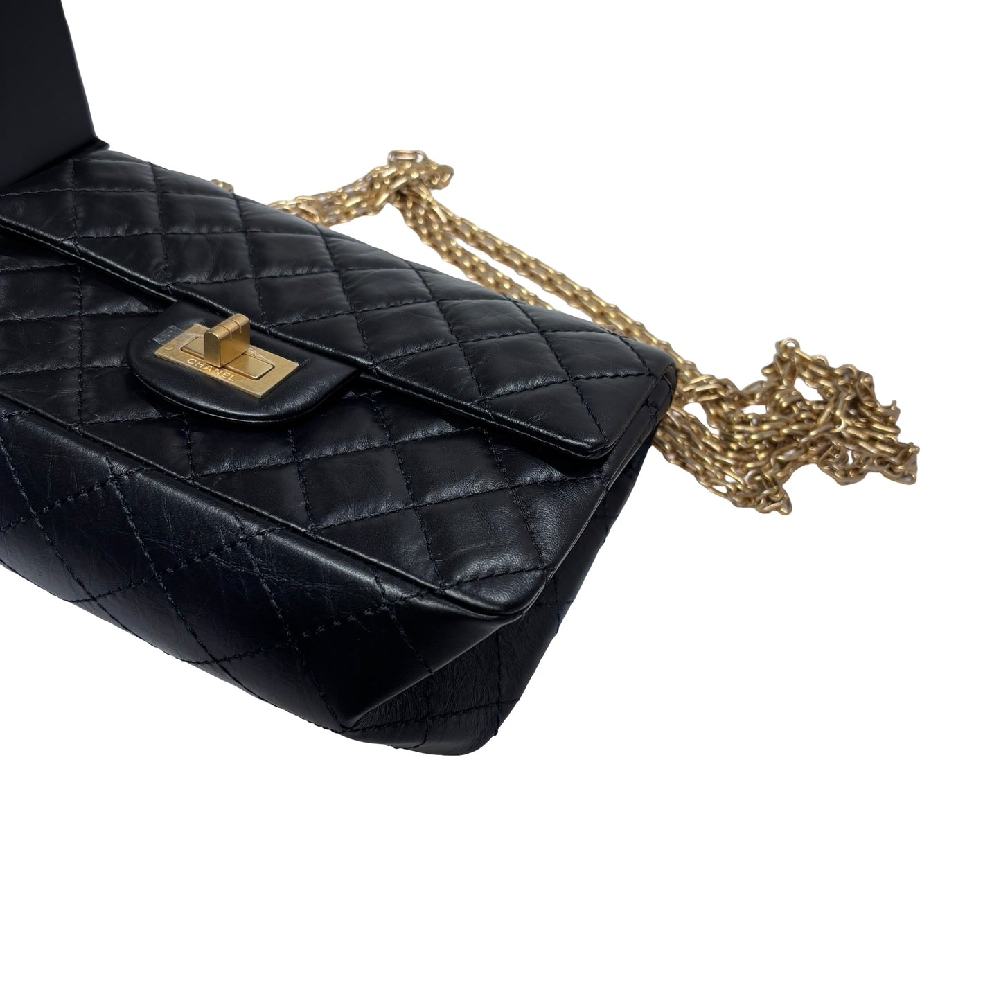 New Chanel Mini 2.55 Shoulder Bag Black GHW