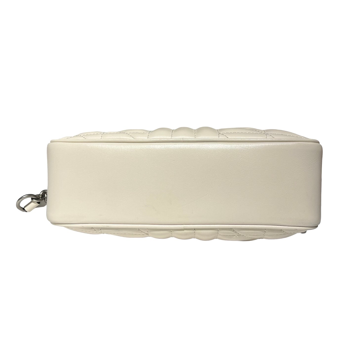 Used GUCCI Matelasse Aria Calfskin Leather GG MARMOUNT Chain Shoulder Bag White PHW