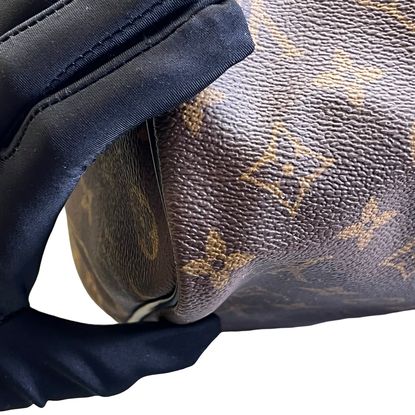 Used LOUIS VUITTON Monogram Macassar Keepall Bandouliere Travel Bag Brown Black