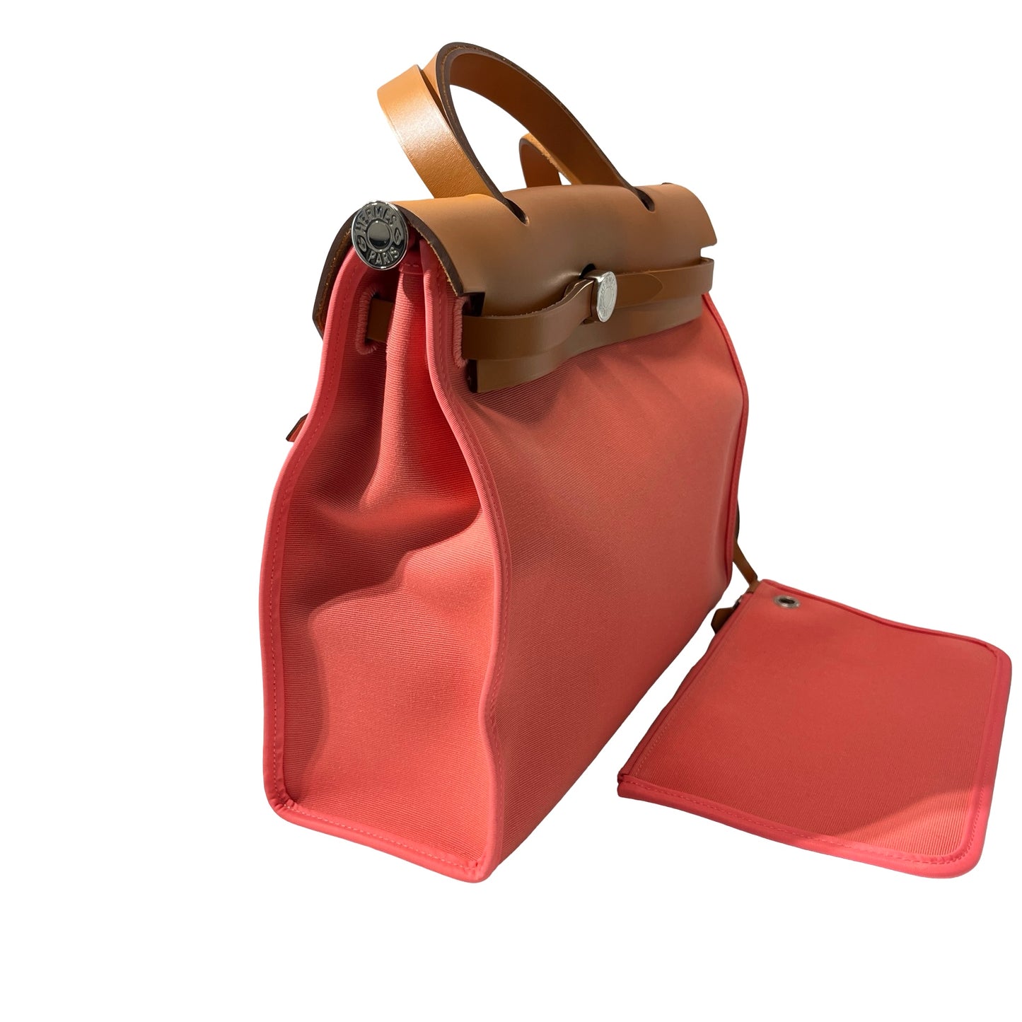Used HERMÈS Herbag 31 Cross Body Bag Pink Brown PHW