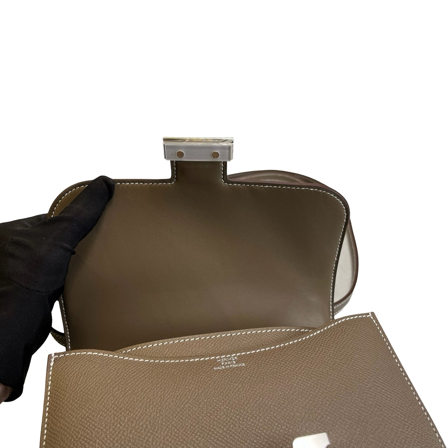Brand New HERMES Epsom Constance Shoulder Bag Etoupe