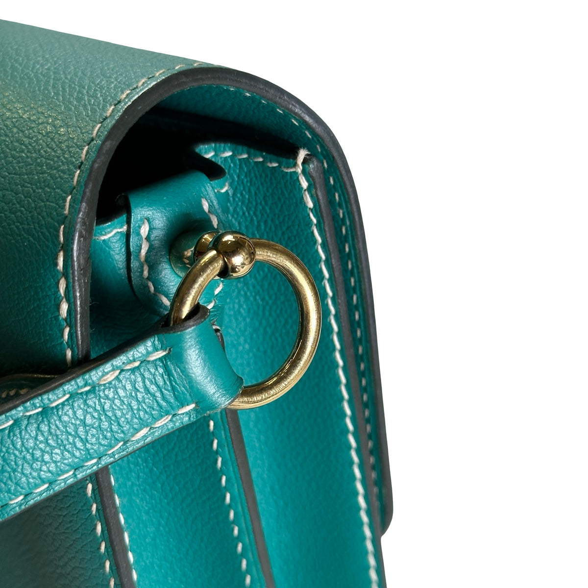 Used HERMES Epsom Roulis Shoulder Bag Green