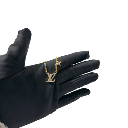 New LOUIS VUITTON Logo necklace M00596 Necklace GHW