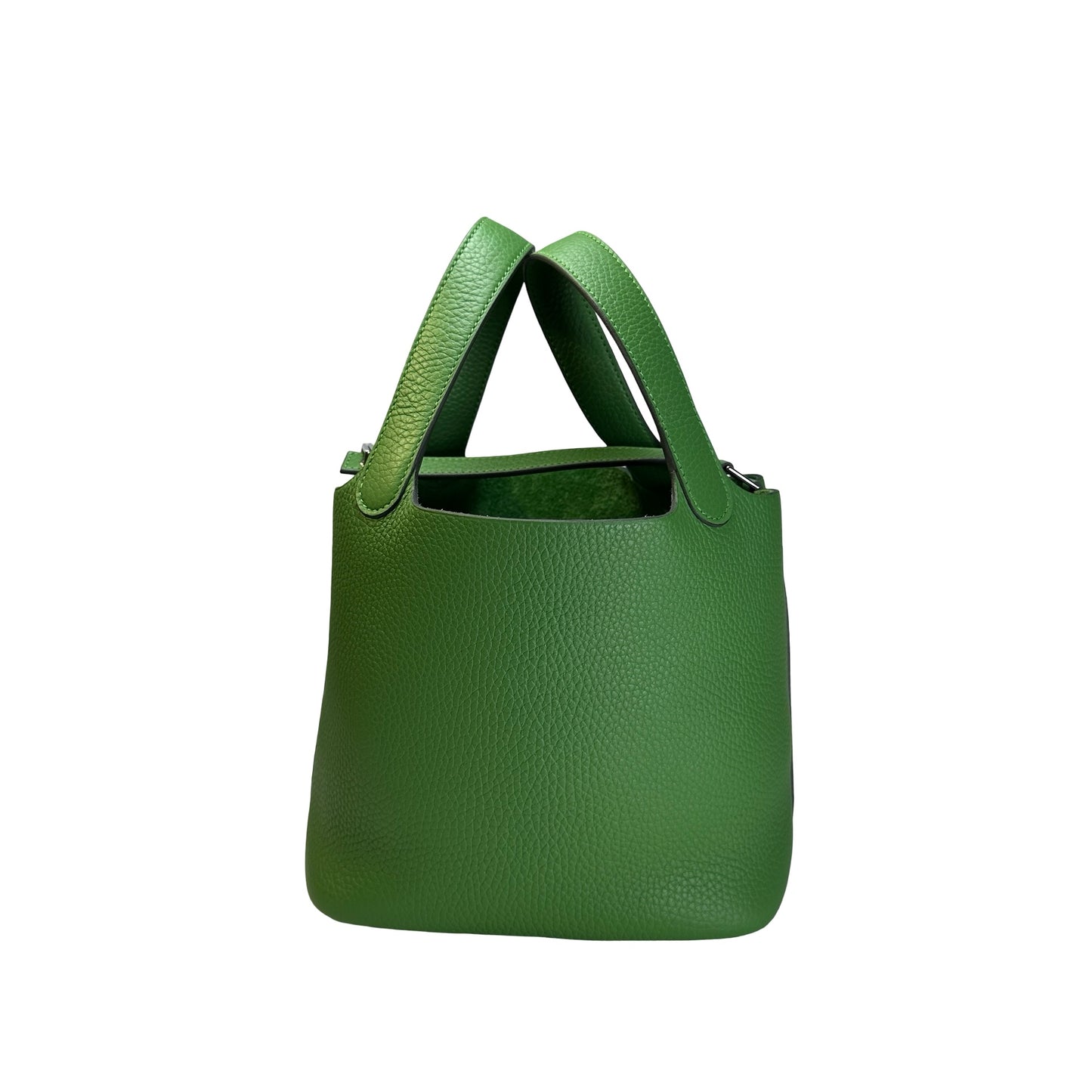 Brand New HERMES Clemence Picotin Lock Bucket Bag Green