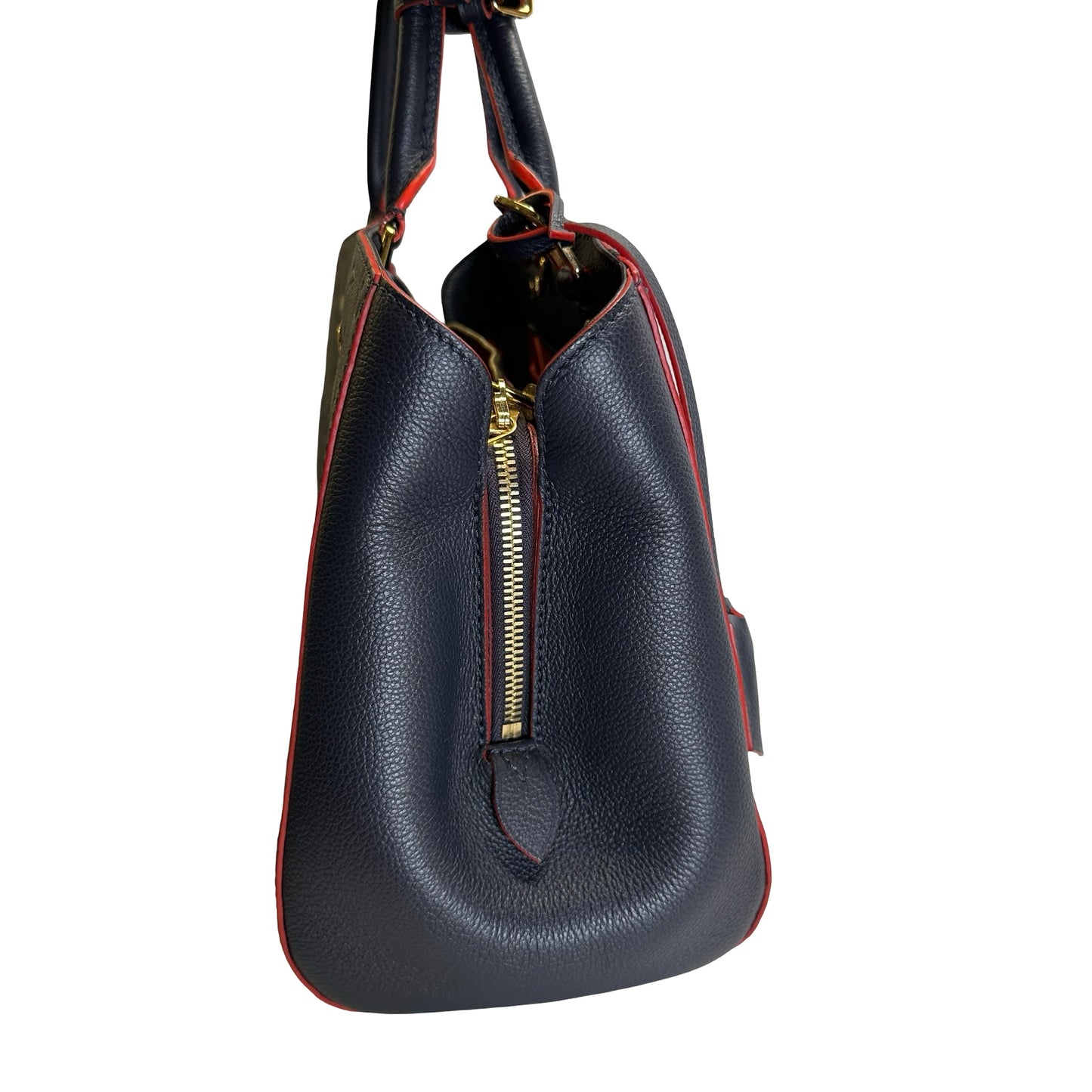Used LOUIS VUITTON Monogram Empreinte Montaigne Handbag Black Red