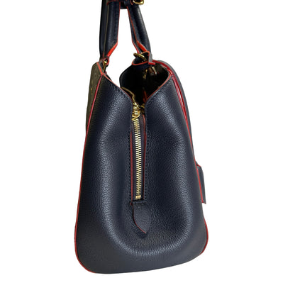 Used LOUIS VUITTON Monogram Empreinte Montaigne Handbag Black Red