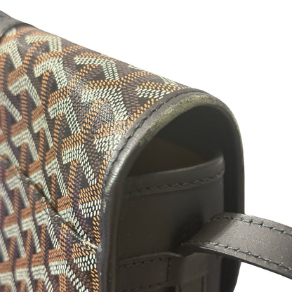 Used GOYARD Canvas SAC BELVEDERE Cross Body Bag Brown Black