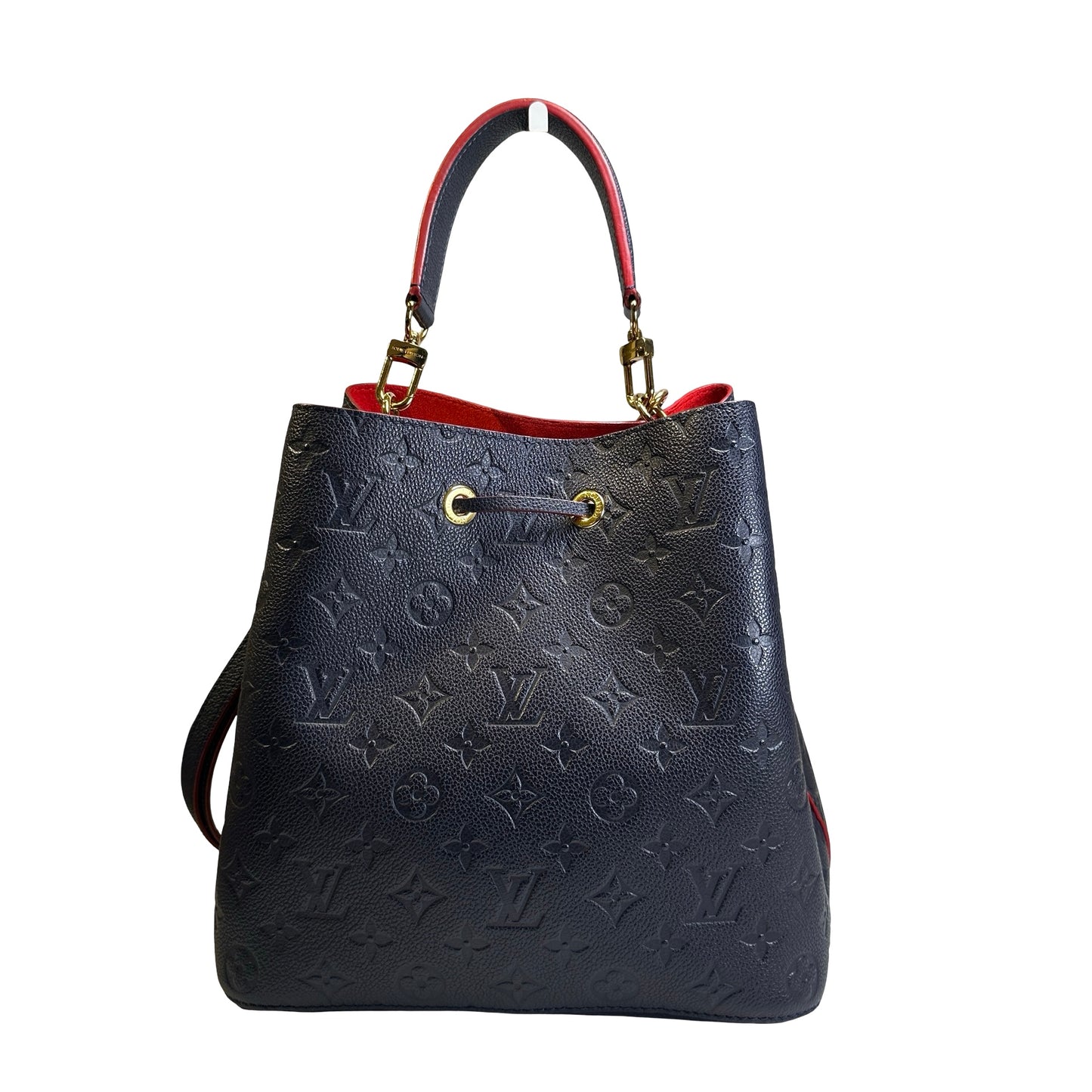 Used LOUIS VUITTON Monogram Empreinte NéoNoé Bucket Bag Navy Blue