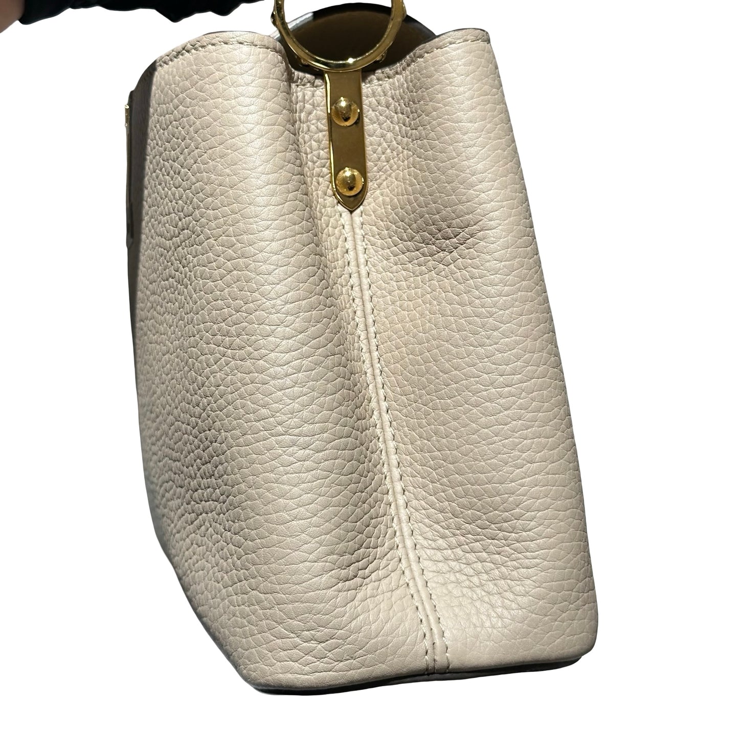 Used LOUIS VUITTON Capucines BB Two Way Shoulder Bag Grey GHW