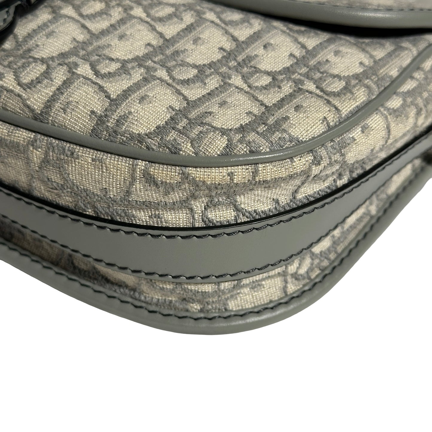 Used DIOR Grey White GHW Used Dior Bobby Cross Body Bag Gray GHW