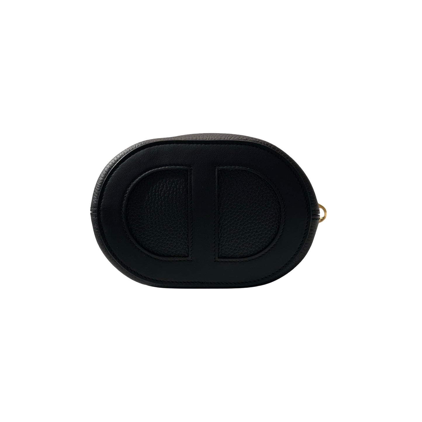 New HERMÈS Clemence leather IN THE LOOP 18 Bucket Bag Black