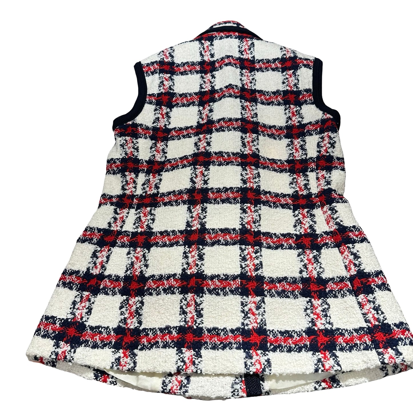 Unused GUCCI Tweed Vest Jacket White Red Blue