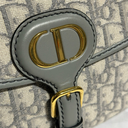 Used DIOR Grey White GHW Used Dior Bobby Cross Body Bag Gray GHW