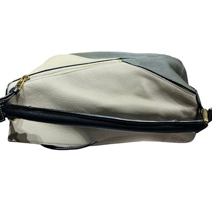 Used LOEWE Puzzle Crossbody Bag Beige Green