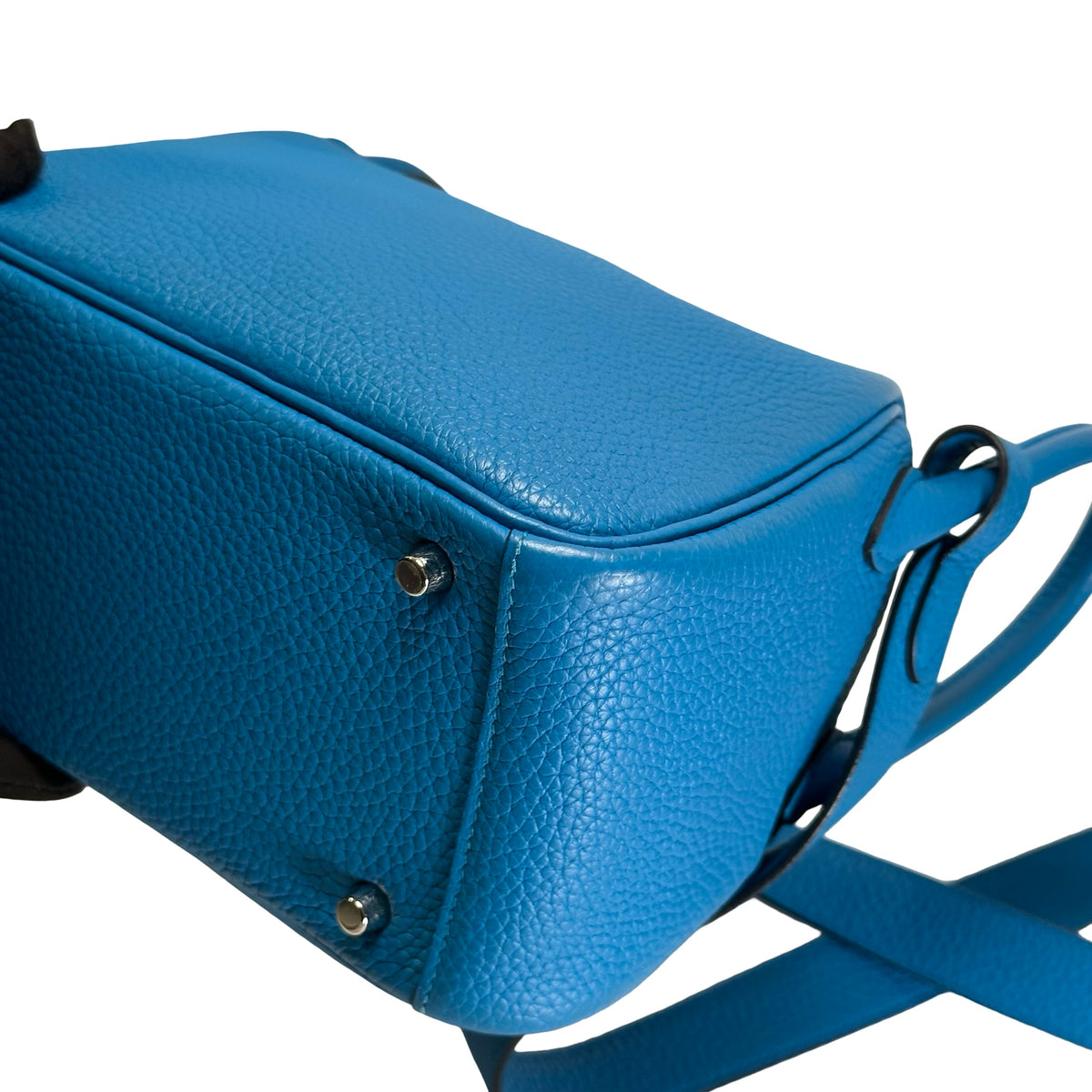 Used HERMES TC Mini Lindy Shoulder Bag Blue PHW