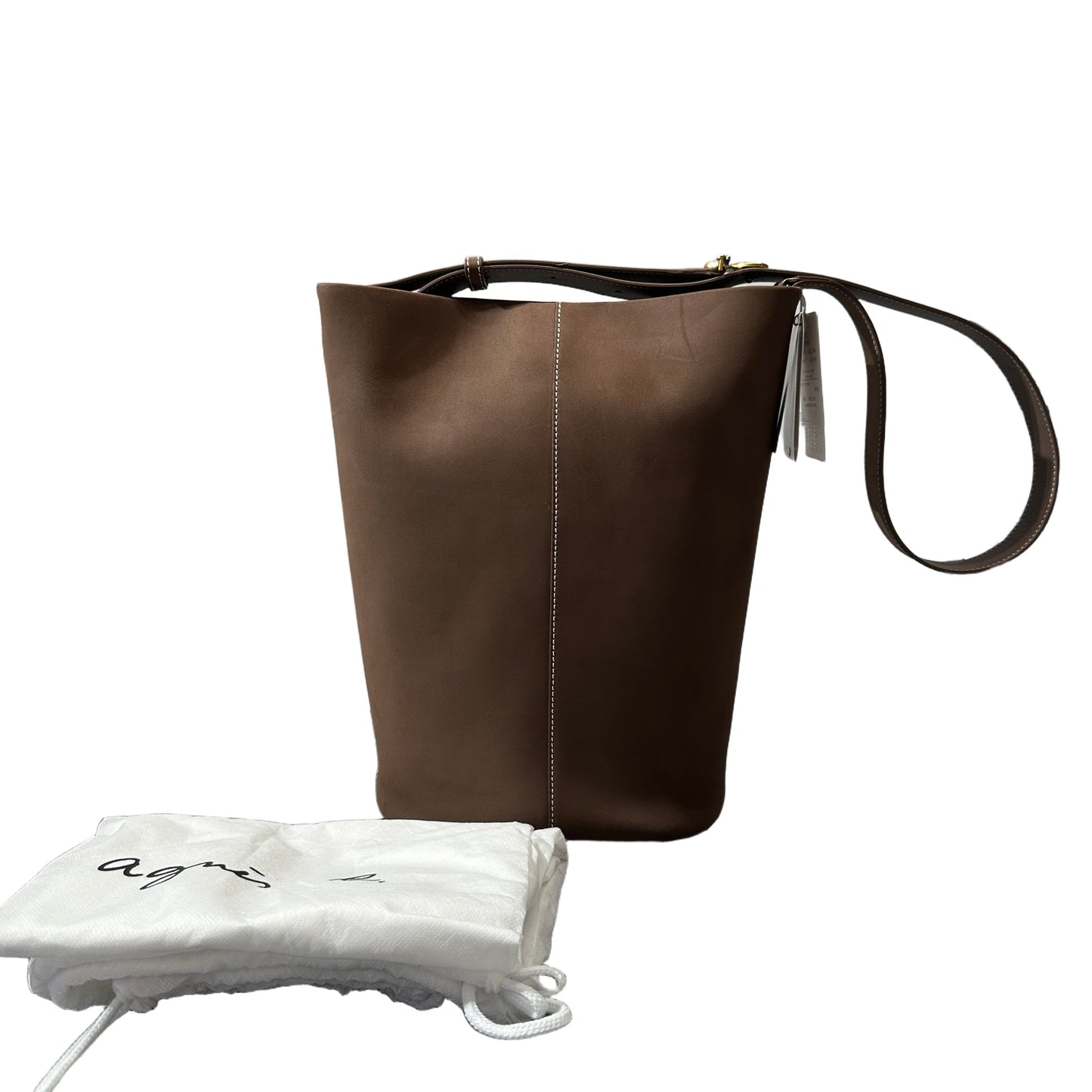 Used AGHES B Shoulder Shoulder Bag Brown GHW