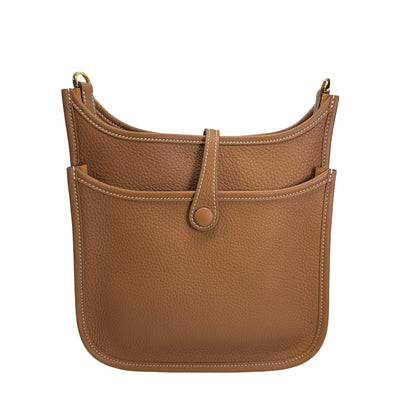 Used HERMES Clemence Evelyne Shoulder Bag Gold