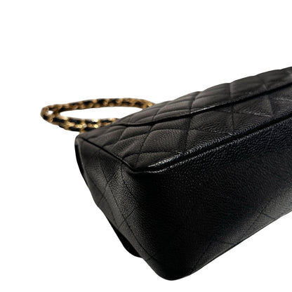 Used CHANEL Classic Flap Shoulder Bag Black GHW